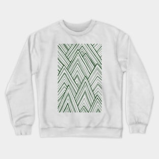 Stripe Mountains - Dark Green Crewneck Sweatshirt